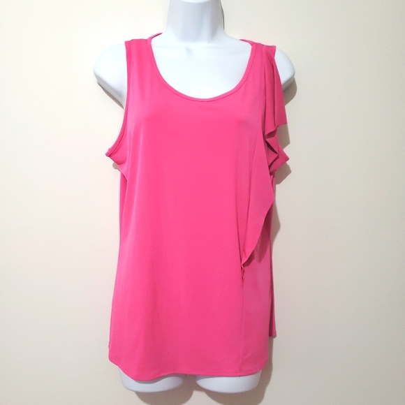 Worthington Size Large LadiesTop Pink Sleeveless NWT - Picture 3 of 3